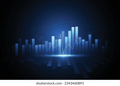 Business candle stick graph chart of stock market investment trading on white background design. Bullish point, Trend of graph. Vector illustration