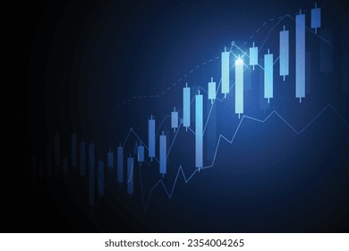 Business candle stick graph chart of stock market investment trading on white background design. Bullish point, Trend of graph. Vector illustration