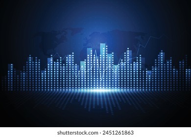 Business candle stick graph chart of stock market investment trading on white background design. Bullish point, Trend of graph. Vector illustration