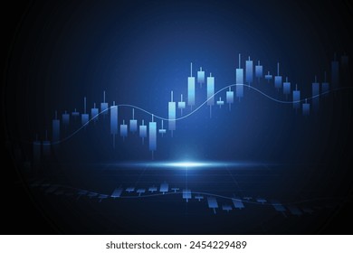 Business Kerzenständer-Diagramm des Börsenanlagehandels auf weißem Hintergrund Design. Bullish Point, Trend der Grafik. Vektorillustration