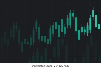 Business candle stick graph chart of stock market background design. Vector illustration