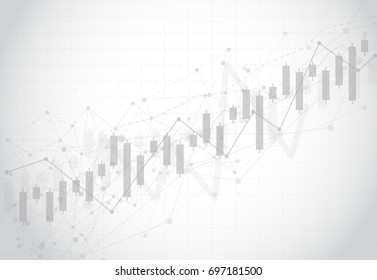 Business candle stick graph chart of stock market investment trading on dark background design. Bullish point, Trend of graph. Vector illustration svg
