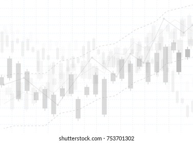 Business candle stick graph chart of stock market investment trading on dark background design. Bullish point, Trend of graph. Vector illustration