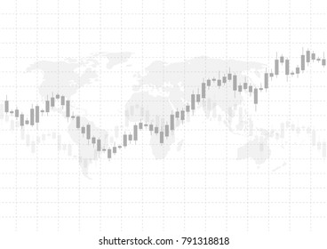 Business candle stick graph chart of stock market investment trading on white background design. Bullish point, Trend of graph. Vector illustration
