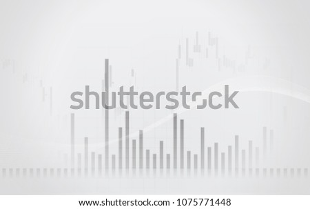 Business candle stick graph chart of stock market investment trading on white background design. Bullish point, Trend of graph. Vector illustration