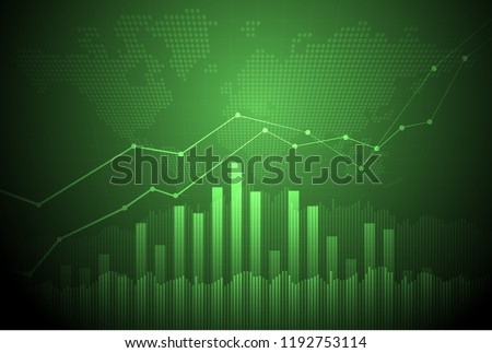 Business candle stick graph chart of stock market investment trading, Bullish point, Bearish point. trend of graph vector design.