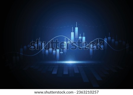 Business candle stick graph chart of stock market investment trading on white background design. Bullish point, Trend of graph. Vector illustration