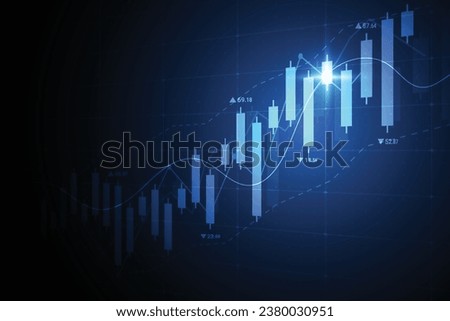 Business candle stick graph chart of stock market investment trading on white background design. Bullish point, Trend of graph. Vector illustration