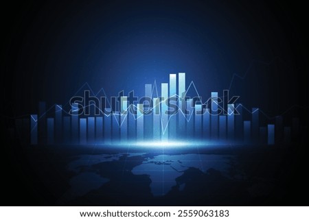 Business candle stick graph chart of stock market investment trading on white background design. Bullish point, Trend of graph. Vector illustration
