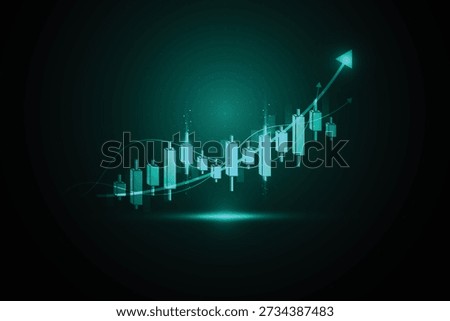 Business candle stick graph chart of stock market investment trading on white background design. Bullish point, Trend of graph. Vector illustration