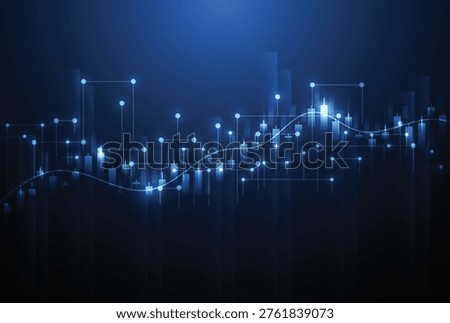 Business candle stick graph chart of stock market investment trading on white background design. Bullish point, Trend of graph. Vector illustration