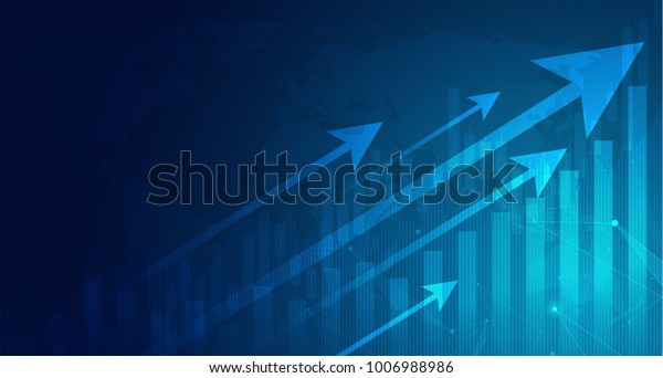 Business candle stick graph chart of stock market\
investment trading, Bullish point, Bearish point. trend of graph\
vector design.