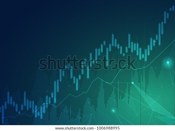 Business candle stick graph chart of stock market\
investment trading, Bullish point, Bearish point. trend of graph\
vector design.