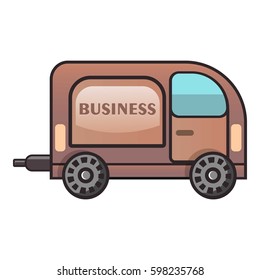 Business car icon. Flat illustration of business car vector icon for web