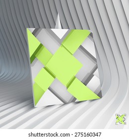 Business card. 3d blocks structure background. Vector illustration. Can be used for advertising, marketing, presentation.
