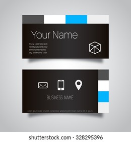 Business card abstract background. Front and back side. Vector illustration.