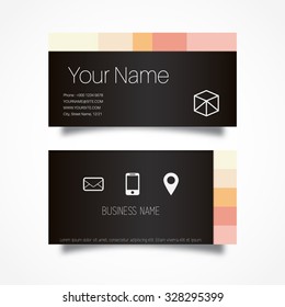 Business card abstract background. Front and back side. Vector illustration.