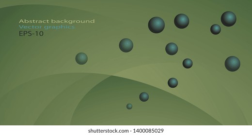 Business card. Abstract background. Gradient background with balls. Flying balls Flyer Banner. Creative background. Vector graphics. Eps-10