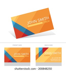 Business card abstract background templete. Vector illustration.