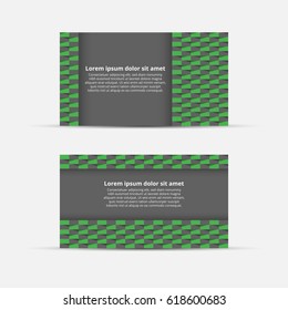 Business card with abstract background. Vector Illustration.