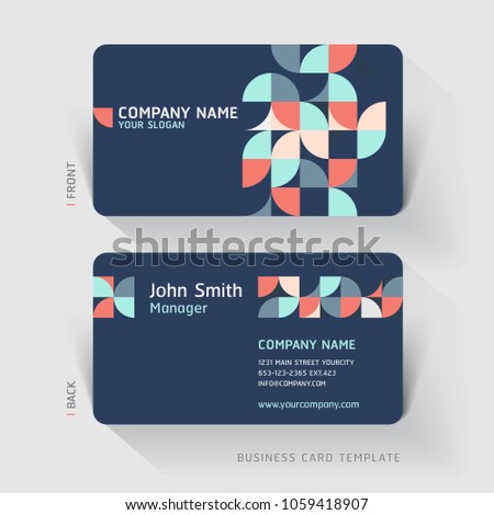 Business card abstract background. Vector illustration.