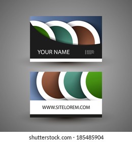 Business Card with Abstract Circles Pattern