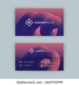Business card abstract design vector template.
