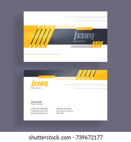 Business card with Abstract element in both side view.