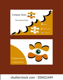 Business card with abstract eye logo