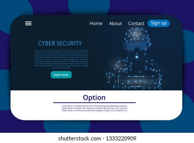 Business card. Abstract image of cyber security concept. Illustrates the idea of cybersecurity or privacy of information in the form of lines and shapes, pieces of glass. antivirus