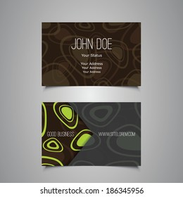 Business Card with Abstract Ovals Pattern
