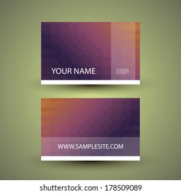 Business Card with Abstract Pattern
