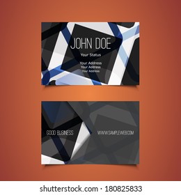 Tarjeta de presentación con modelo abstracto