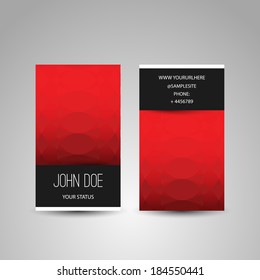 Business Card with Abstract Pattern