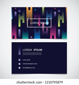 business card with an abstract pattern with a gradient