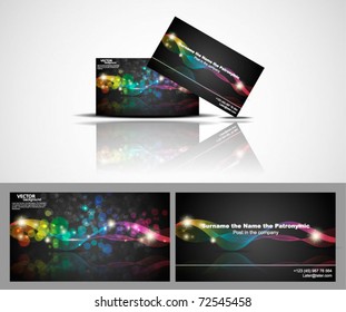 business card With abstract vector background