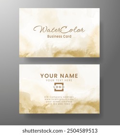 Business card with abstract watercolor background