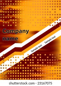 Business card and background in orange