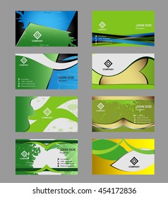 Business card background set
