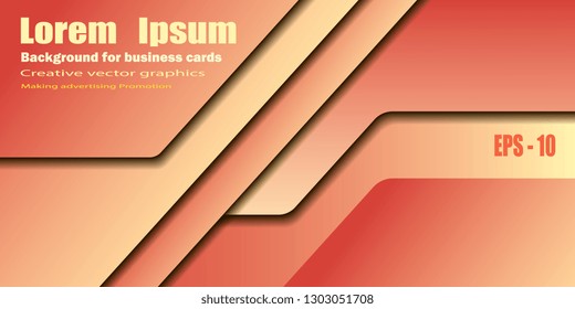 Business card. Basis for business cards and flyers of geometric gradient shapes