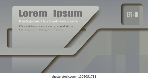 Business card. Basis for business cards and flyers of geometric gradient shapes