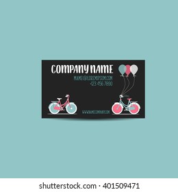 Business card with bicycle template