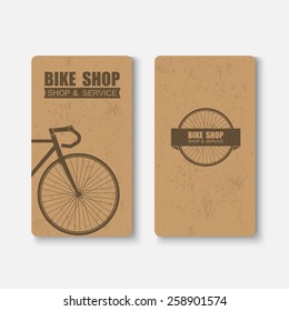 Business card bicycle.vector 