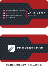 Business Card Black Vector Template