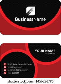 Business Card Black Vector Template