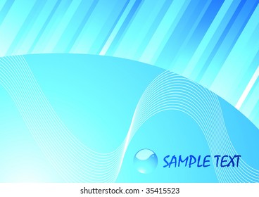 Business card with blue lines. Vector illustration