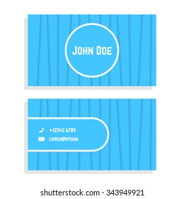 business card with blue stripes. concept of businesslike ceremony, flyer, visual identity, visiting card. isolated on white background. flat style trend modern logo design vector illustration