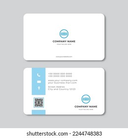 Tarjeta de visita Modelo azul Vector