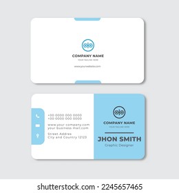 Tarjeta de visita Modelo azul Vector