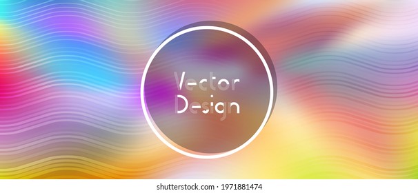 Business card blurred holo backdrop. Digital banner digital backdrop vector design. Gradient motion elements modern poster layout.